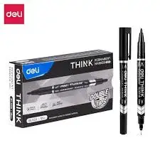 Deli U211-BK | Gara uzak möhletli Marker 0.5mm/1.0mm