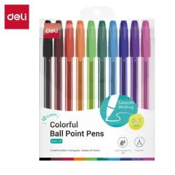 Deli Q69-10 | Ballpoint Pens 10-Color Pack (10 pcs)