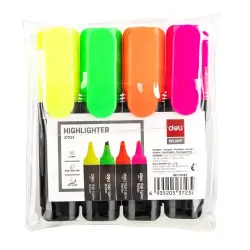 Deli 37232 | Highlighter 4 pcs Pack