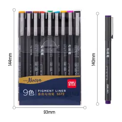 Deli S572 | Marker Pigment Liner 9 sanylyk Gaplama