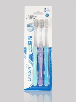 CARICH CCC002 | Toothbrush Flexible Soft Bristles 3-Pack