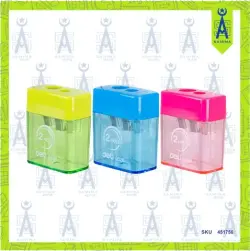 Deli 0526 | Pencil Sharpener 2 Holes Neon