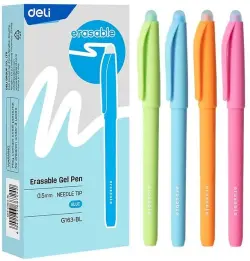 Deli G163-BL | Erasable Gel Pen 0.5mm Blue