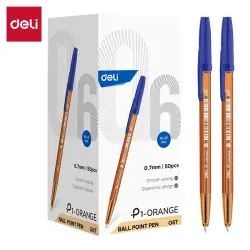 Deli P1-orange Q6T | Шариковая ручка средний наконечник