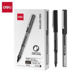 Deli Q657-BK | Roller Pen 0.5mm Precision Writing