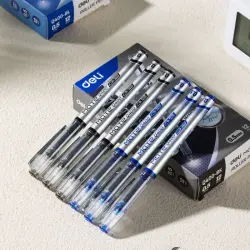 Deli Q400-BL | Gök ruller ruçka 0,5mm 12 sanylyk bukja