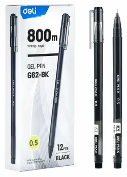 Deli G62-BK | Gel Pen 0.5mm Black