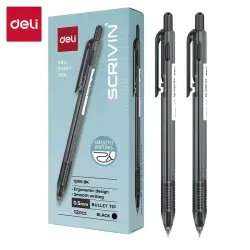 Deli Q105-BK | Ball Point Pen 0.5mm Precision Tip