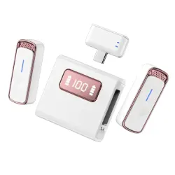 MICROPHONE SX88 WHITE WIRELESS | Wireless Microphone Type-C Lightning 4h