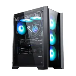SAMA GZS-B SAP148 | Корпус для ПК черный сталь ATX/Micro-ATX
