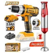 Ingco 20V Combo Set + 100W Cordless Blender, Model COSLI22112