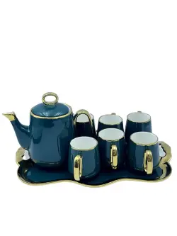 EQ EQ991-&108 | Tea Set with Glass Tray 6 Cups