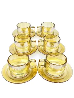 GS GS-85G | Tea Cup Set Gold 12pcs Porcelain