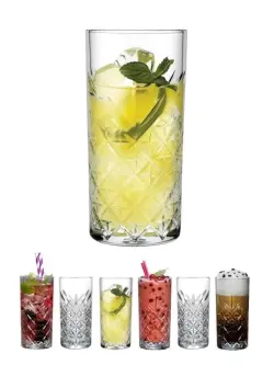 Deli KB-033-3 | Açyk Nagyşly Aýna Stakan Toplumy 330 ml