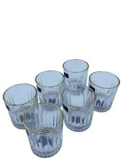 DM DM327-2W | Набор низких стаканов 340 мл с золотой каймой