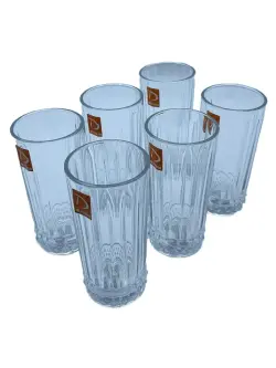 TK TK501-2HW | High Glass Set 6 pcs Transparent Stripe-Diamond