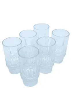 MC MC-114 | Faceted Glass Set 6 pcs Transparent