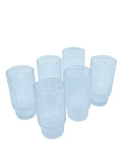 MC MC-112-2 | Набор высоких стаканов 6 шт прозрачные в крапинку