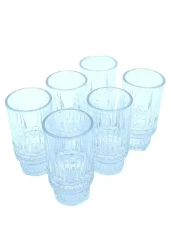 MC MC-112 | Aýna toplum ýokary stakan 6 sany açyk çemen nagyşly