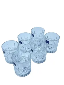 DM DM331-5W | Low Glass Tumbler Set 6 pcs Diamond Pattern