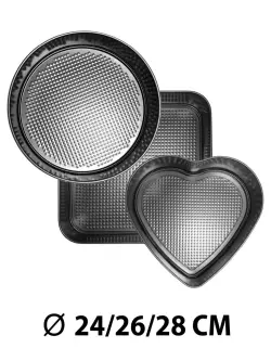 F-10 F-10 | Baking Forms Heart-Shaped Set 3pcs (24/26/28 cm)
