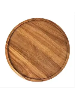 MAR MAR-1159 | Wooden Round Tray 30x30 cm