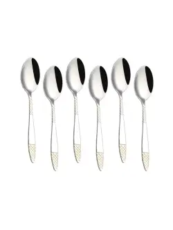 AVD AVD007 | Набор чайных ложек 6 шт с узором, нержавеющая сталь