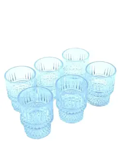 MC MC-113 | Faceted Glass Set 6 pcs Transparent