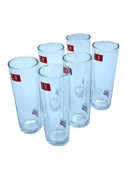 60164W | High Glass Set 6 pcs Transparent Round