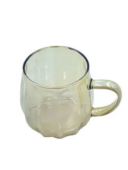 ST ST-312 | Mug Gold Rounded Facets Durable Ceramic