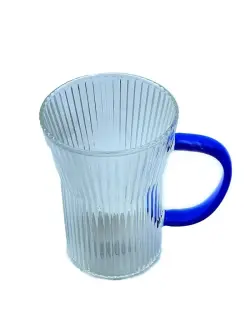 MS MS-10 | Прозрачная рифлёная стеклянная кружка цветные ручки