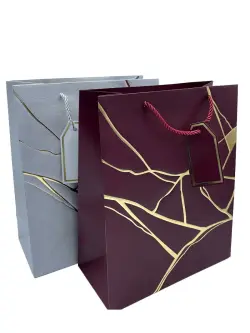 RC RC-323 | Бумажный подарочный пакет 26x32x10 см ЭКО