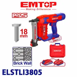 Emtop ELSTLI3805 | Пневмопистолет 18 мм 20 В (без аккумулятора)