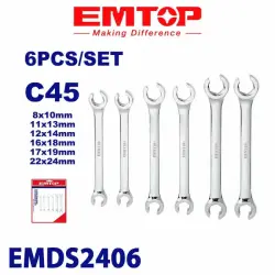 Emtop EMDS2406 | Wrench Set 6 pcs 8-24mm