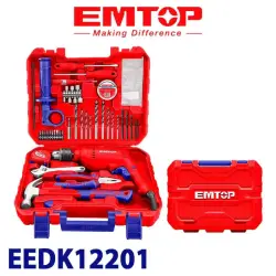 Emtop EEDK12201 | Tool Set + Drill 122 pcs