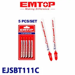 Emtop EJSBT111C | Agaç üçin lobzik pyçaklary 74mm 8TPI 5 sany