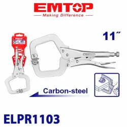 Emtop ELPR1103 | Locking Pliers 11 Inch Steel Construction