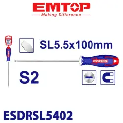 Emtop ESDRSL5402 | Шлицевая отвертка 5.0мм x 100мм