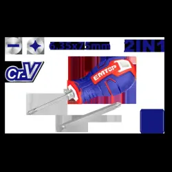Emtop ESDRH0201 | 2in1 Screwdriver Bit 6.35x75mm Chrome Vanadium