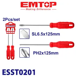 Emtop ESST0201 | Screwdriver Set 125mm 2pcs