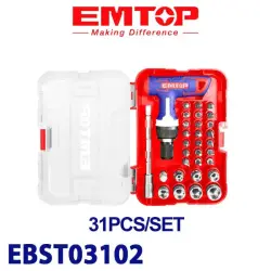 Emtop EBST03102 | Набор бит для отвертки 31 шт Хромованадий