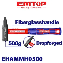 Emtop EHAMMH0500 | Hammer 500g Heavy-Duty Steel