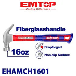 Emtop EHAMCH1601 | Forged Claw Hammer 450g
