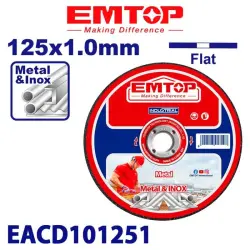 Emtop EACD101251 | Metal Cutting Disc 125x1.0mm