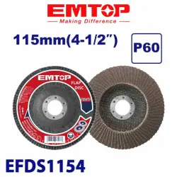 Emtop EFDS1154 | Tekizleýji disk 115mm P60 Abraziw