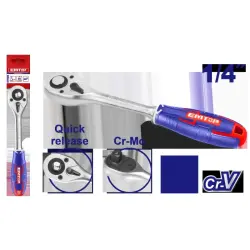 Emtop ERWH0141 | 1/4 Inch Ratchet Chrome Vanadium
