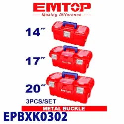 Emtop EPBXK0302 | Набор ящиков для инструментов 3 шт. пластик