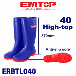 Emtop ERBTL040 | Rubber Boots Size 40 Waterproof Blue