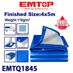 Emtop EMTQ1845 | Gurluşyk tenty 4x5m ýokary hilli polietilen