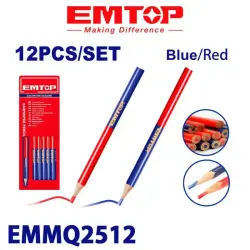 Emtop EMMQ2512 | Pencil Set 12 pcs Blue-Red